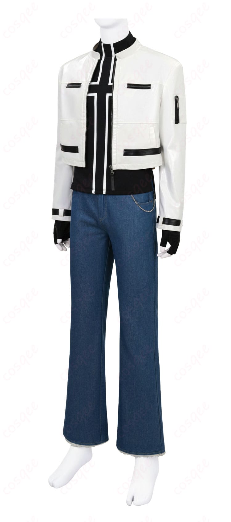 草薙京（KOF'99）衣装の左側面。袖口とポケット位置、パンツのストレートシルエットを確認できる画像。