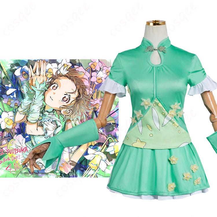 楪いのりのコスプレ衣装を着用した全身イメージとキャラクター雰囲気の比較ビジュアル