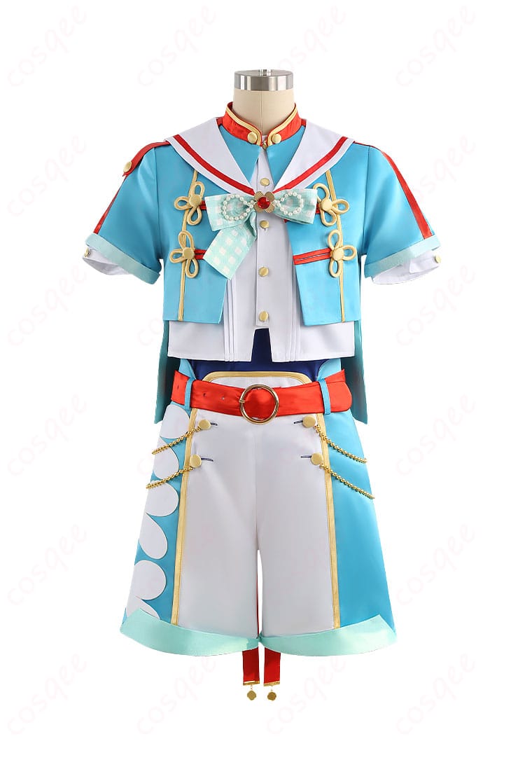 RaRaRa*Stationコート・ベスト・シャツ・半ズボンの正面ディテールが分かる画像