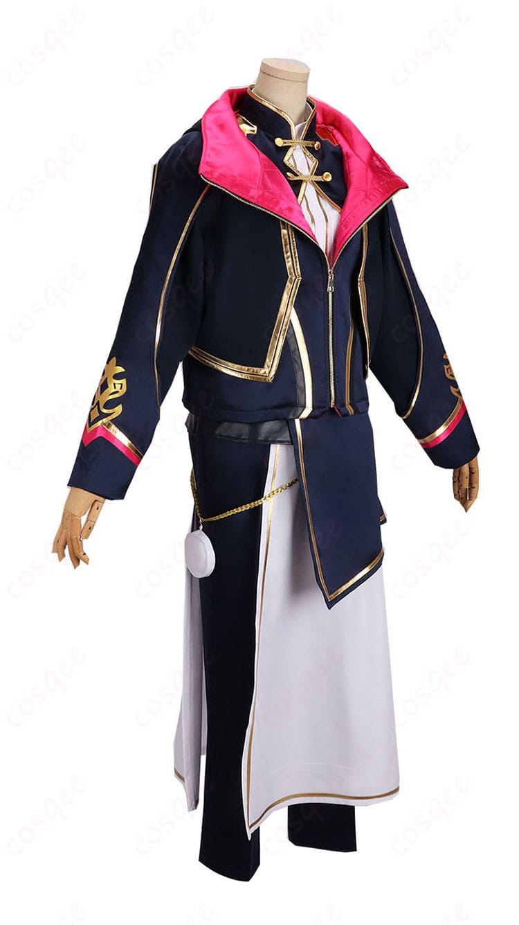 渡会雲雀 SYMPHONIA共通衣装 コートの側面シルエットと腰布ディテール