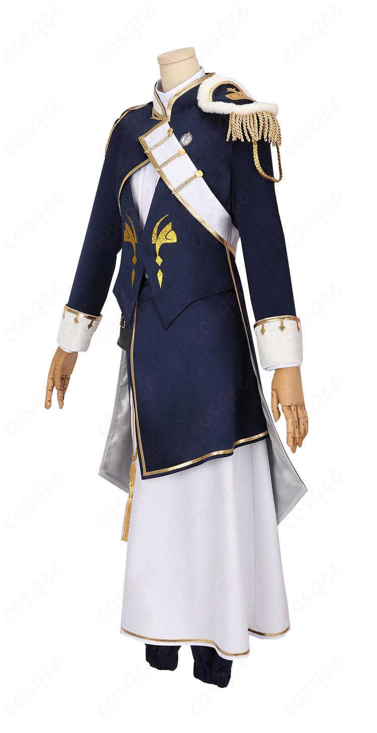 風楽奏斗 共通衣装の横向きシルエット。コートのハリ感と腰布の見え方