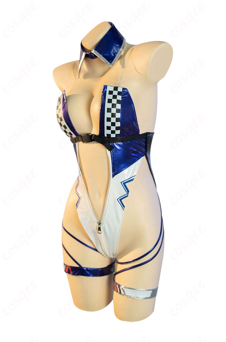 エセックス スタートライン・スプラッシュ 衣装の左側面ディテール（つけ襟・レイヤー）