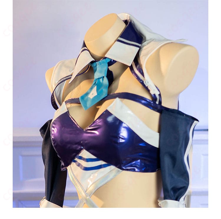 ニュージャージー ブラック・プレリュード衣装の襟元・装飾ディテールの接写