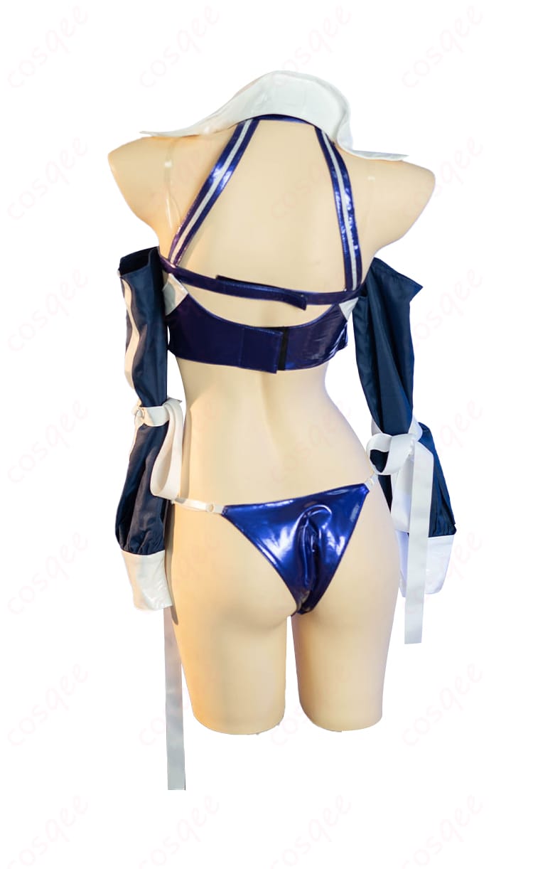 ニュージャージー ブラック・プレリュード衣装の背面ディスプレイ(背中のラインと丈感)