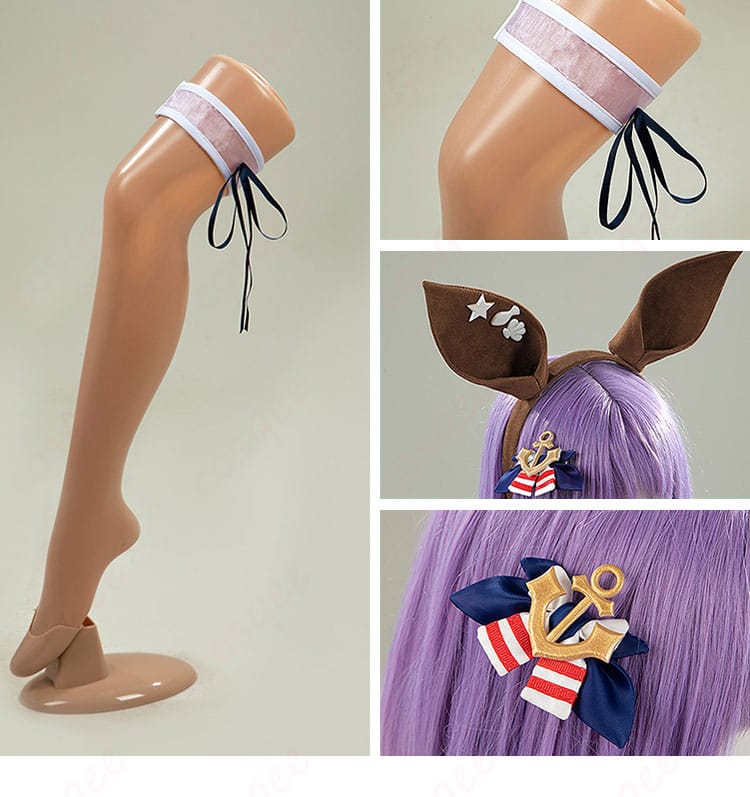 ウマ娘 シュヴァルグラン 夏凪ネイビードロップ コスプレ衣装 髪飾り・カチューシャ細部 撮影用小物