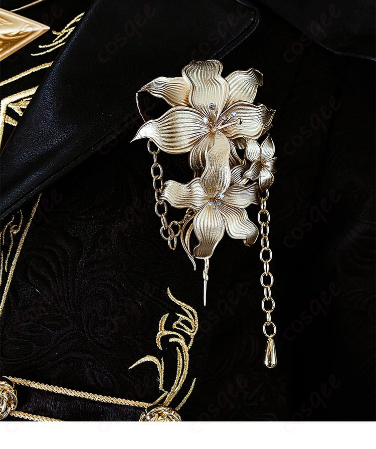 恋と深空 セイヤ 暗夜に沈む星 コスプレ衣装の胸飾りディテール写真