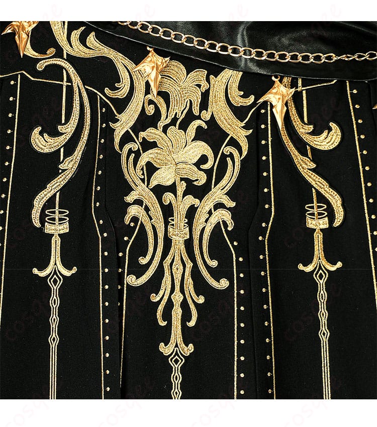 恋と深空 セイヤ 暗夜に沈む星 コスプレ衣装の披風の模様と装飾ディテール写真