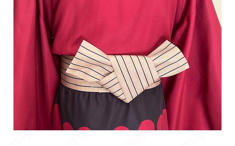 鬼滅の刃 童磨 着物 コスプレ衣装 背面腰部ディテール 後ろから見た帯の収まり確認