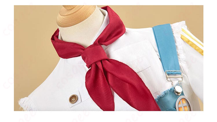 ボンボン 秘密のコック衣装の赤いネッカチーフ。首元ディテールの質感アップ