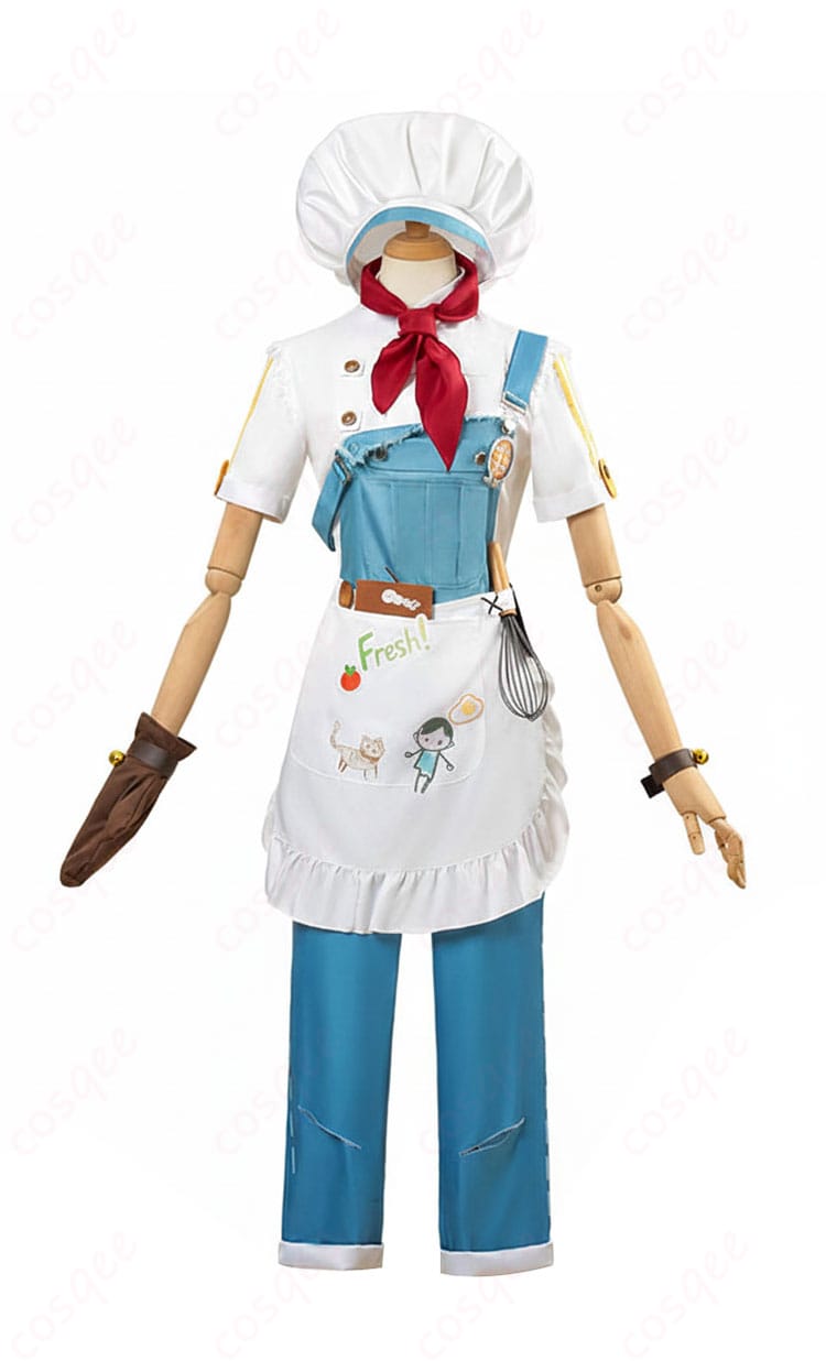 第五人格 ボンボン 秘密のコック コスプレ衣装の正面全身。配色と全体シルエットが分かる写真