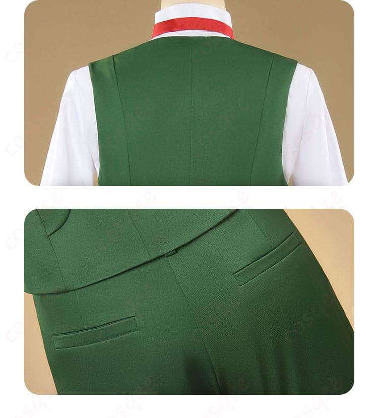 七つの大罪 傲慢の罪コスプレ衣装の背面縫製ディテール。縫い目の整いと仕立てを確認できる写真。