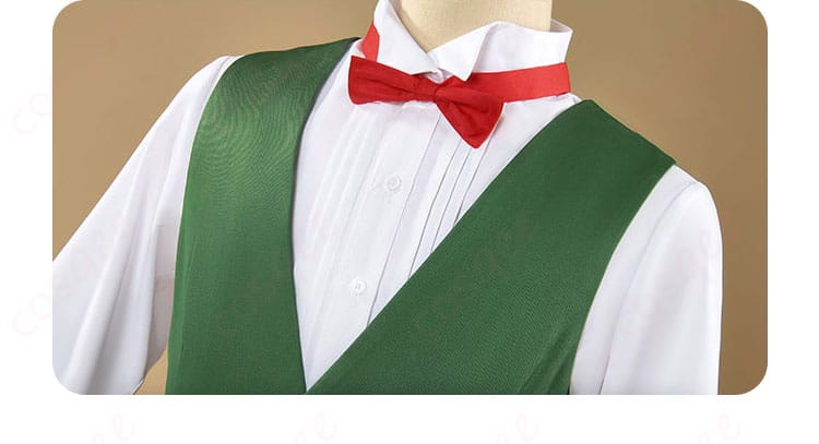 エスカノール 傲慢の罪コスプレ衣装の襟元デザイン。シャツとベストの重なりや縫製の細部。