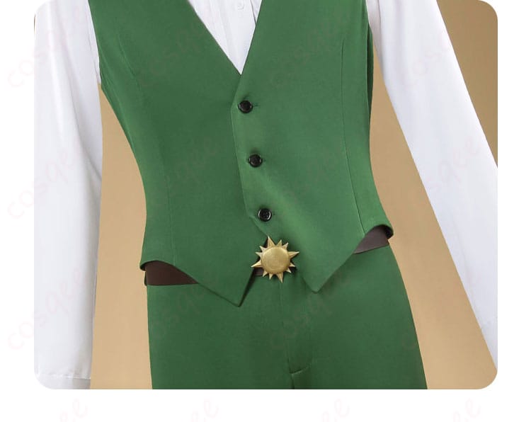 七つの大罪 エスカノール コスプレ衣装の腰回り装飾。ベルト位置とシルエットの見え方を説明。