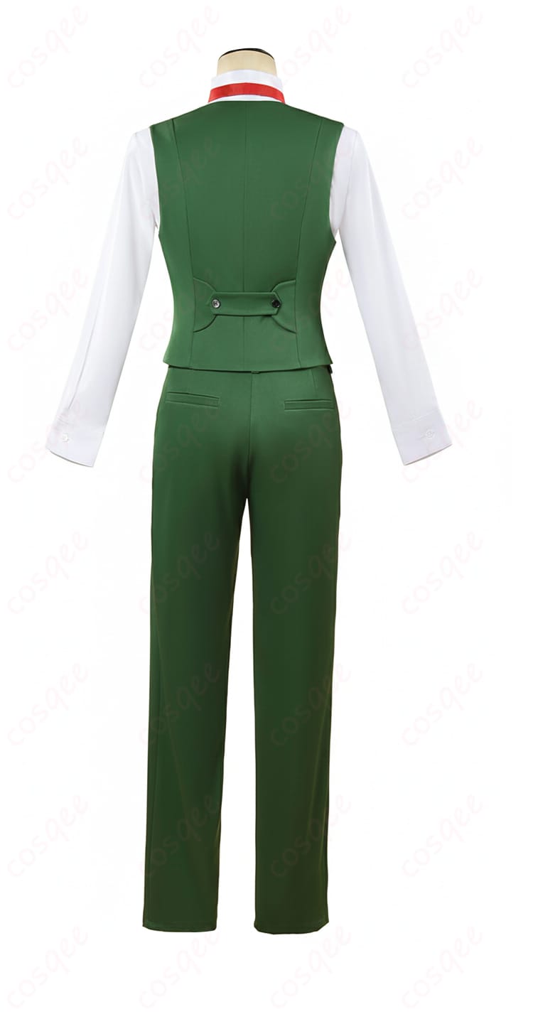 七つの大罪 エスカノール 傲慢の罪コスプレ衣装の背面デザイン。ベストのラインと再現度チェック用。