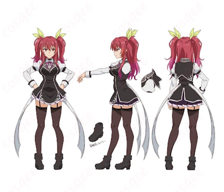 ステラ・ヴァーミリオン 破軍学園制服のディテール。襟・カフス・リボンのライン取りと仕立てを確認できる高品質仕様のコスプレ衣装。