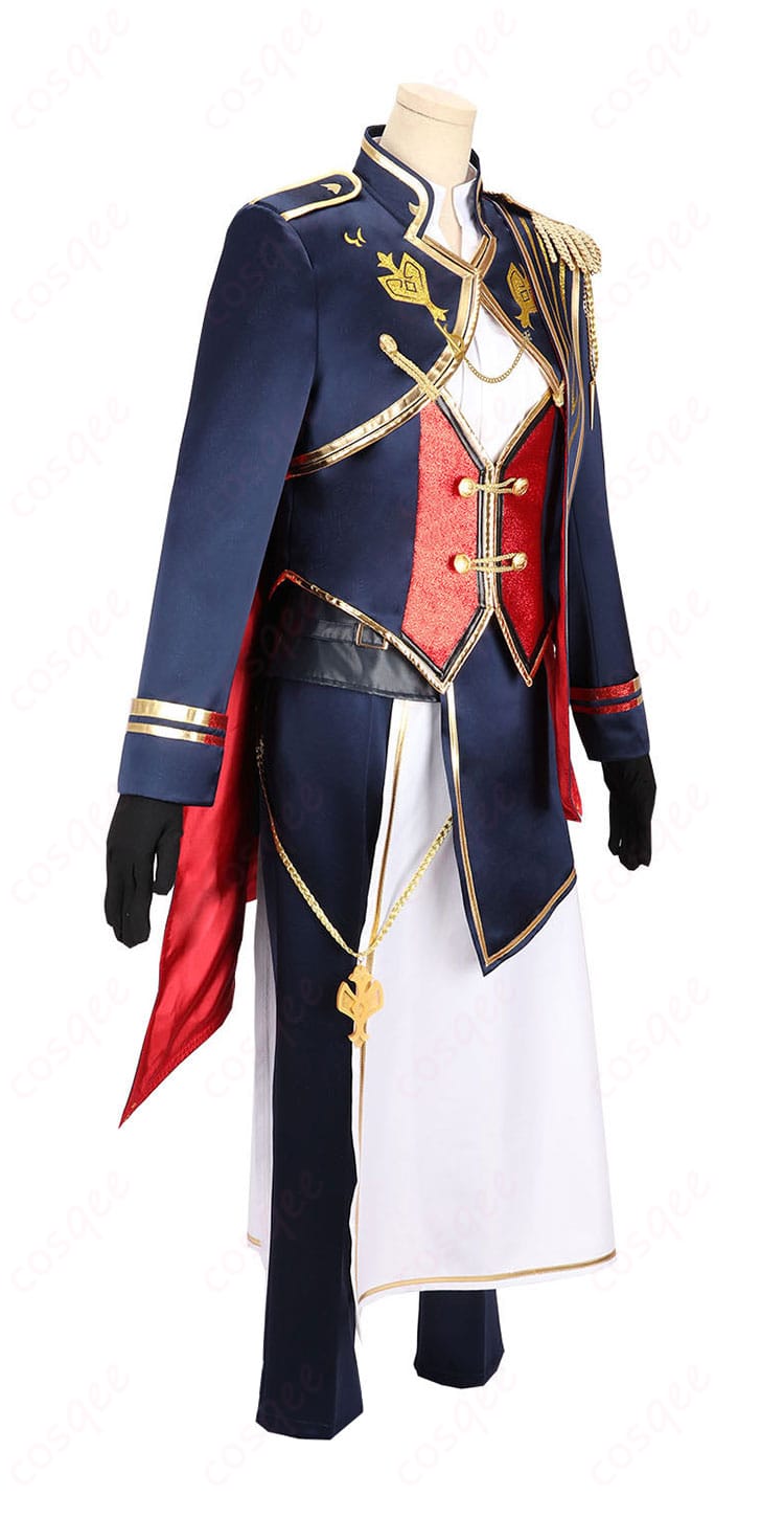 にじさんじ セラフ・ダズルガーデン 共通衣装の側面。マントの落ち感と腰布のレイヤード、シルエットの美しさが分かる角度の写真。