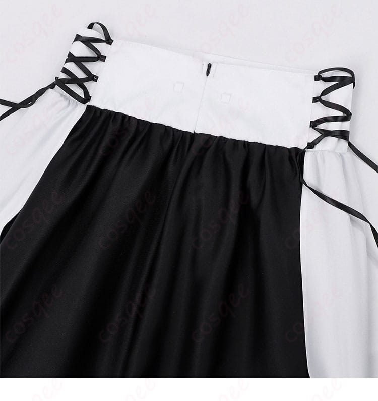 幽鬼 メイド服コスプレのスカート装飾ディテール。程よいボリュームでクラシックな印象に。