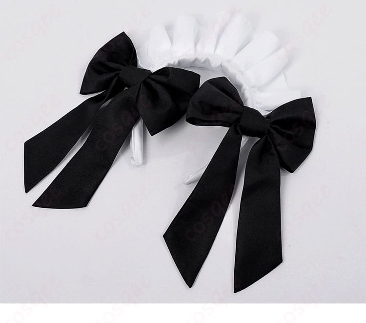 幽鬼 メイド服コスプレのカチューシャ頭飾りディテール。メイド感を高める必須アイテム。