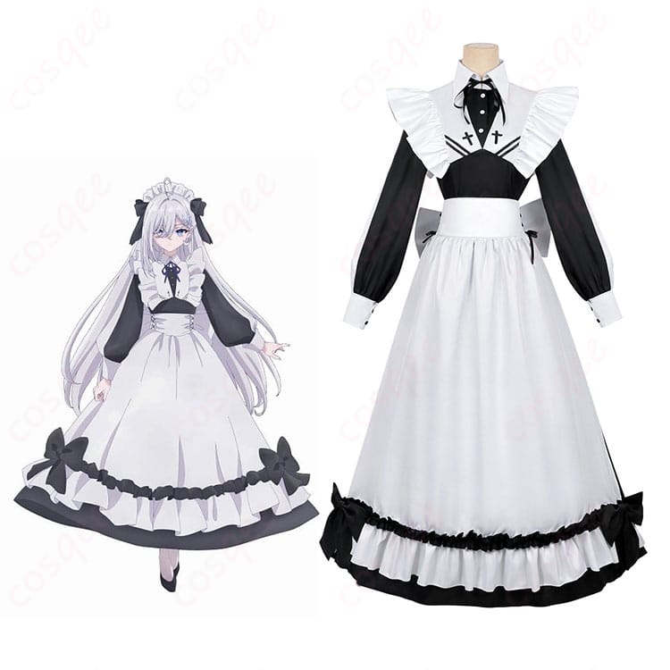 『死亡遊戯で飯を食う。』幽鬼 メイド服コスプレ衣装を全身で着用したイメージ。キャラクターの雰囲気を高再現。