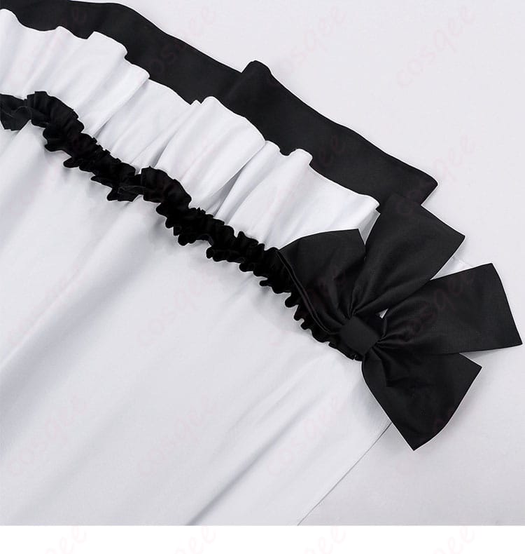 幽鬼 メイド服コスプレのスカート裾ディテール。動きに合わせて揺れる軽やかな仕上がり。