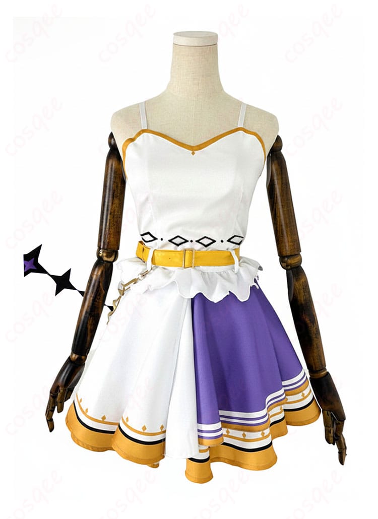 ラプラス・ダークネス アイドル衣装 スカート正面の装飾ディテール。裾のボリューム感と配色アクセントを強調。