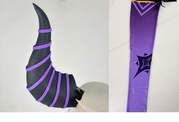 ホロライブ holoX ラプラス・ダークネス アイドル衣装の頭飾りディテール。写真映えするアクセントパーツを強調。