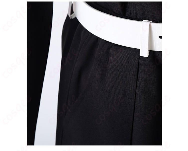 伊黒小芭内コスプレ トップスの衣袋デザインのディテール。ステッチワークと形状の再現