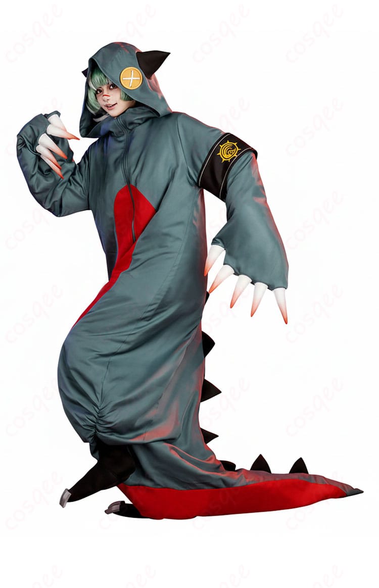 ギータ コスプレ 着用イメージ 側面。モンスター風フォルムの立体感と動きで映えるシルエットを表現。