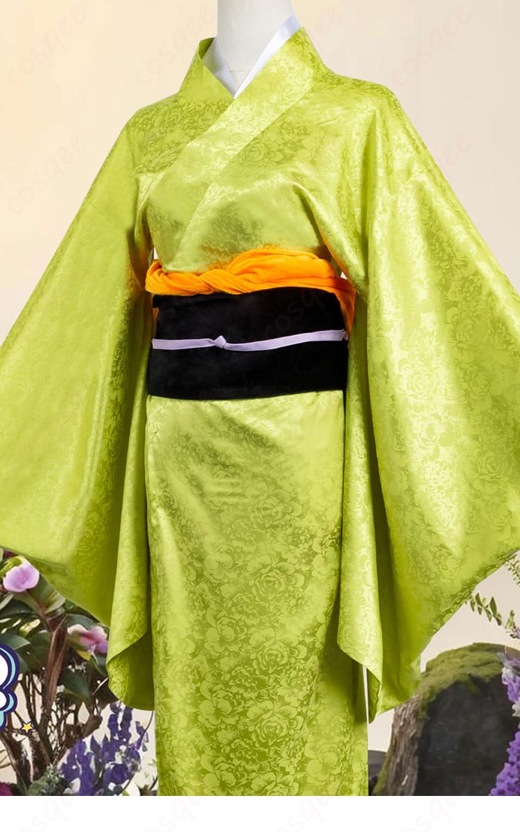 鬼滅の刃 嘴平琴葉 コスプレ衣装の襟元ディテール。端正な重なりと縫製でやさしい印象を強調。