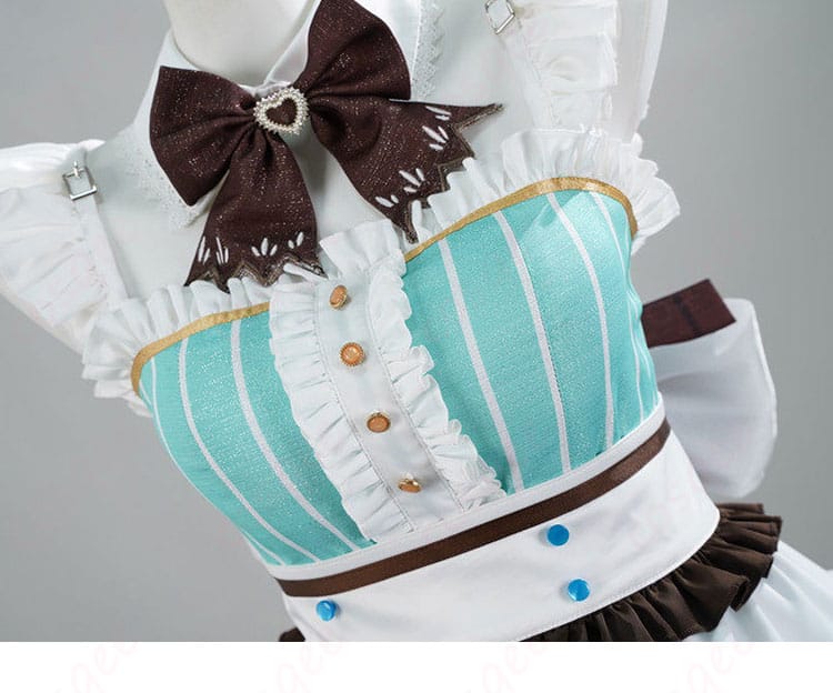 ミント・ファントーム メイド服の蝶結びリボン装飾。キャラクターらしさを引き立てる存在感あるポイント。