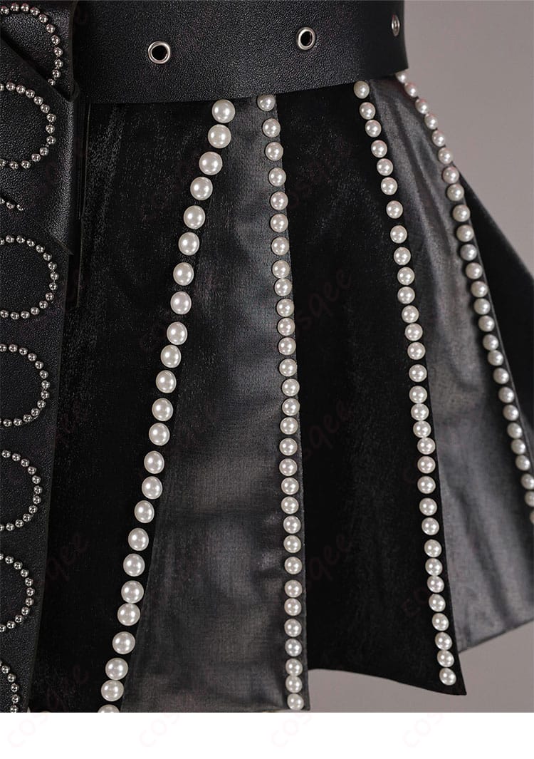 ホロライブ 綺々羅々ヴィヴィ ステージ衣装2025 スカート装飾。動きに合わせて美しく揺れるフレア感。