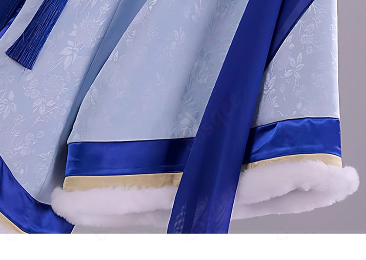 猫猫 冬服コスプレの袖口ディテール。可動性を意識したパターンとステッチワークを確認できる近接カット。