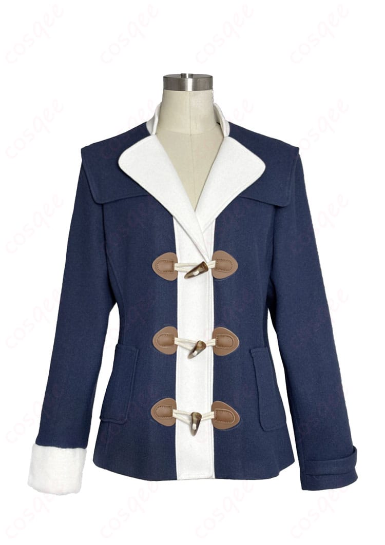 ユキノビジン 勝負服コートの正面。端正なシルエットと配色、フロントデザインの再現がわかる画像。