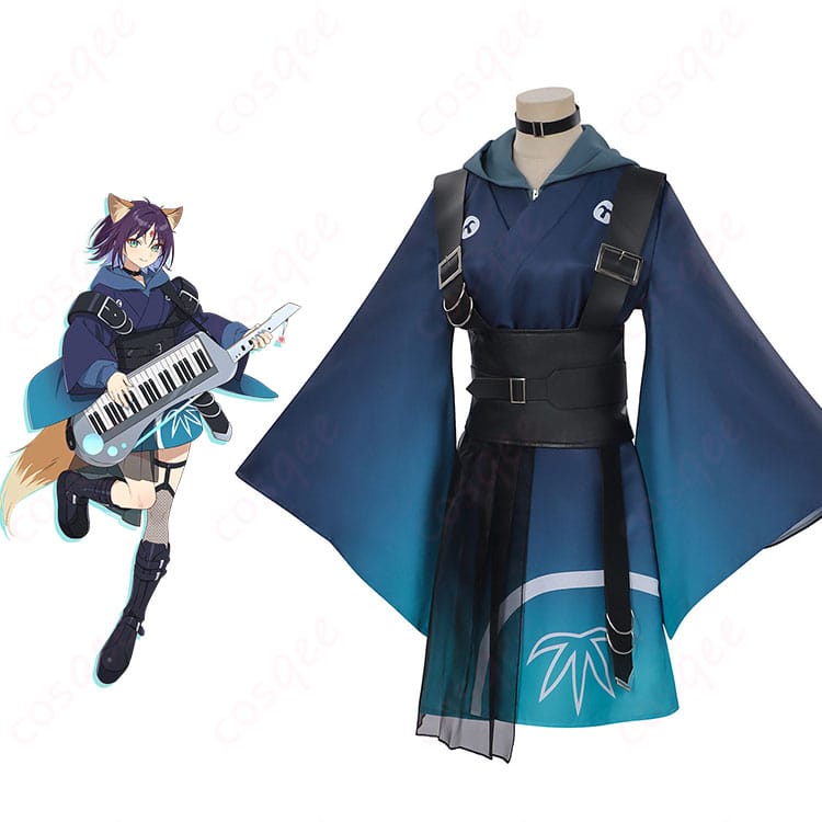 超かぐや姫！酒寄彩葉のデフォルト衣装コスプレ一式を着用した全身写真。シルエットとキャラクター再現度が一目で分かる構図。