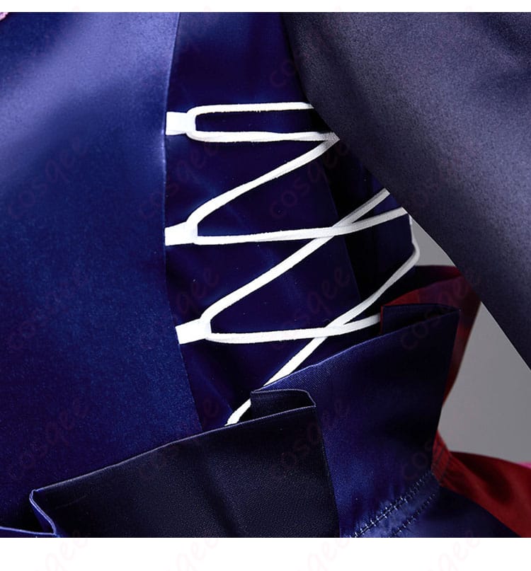 暁山瑞希 knitting colors コスプレ衣装の衿元・チョーカー装飾ディテール。縫製と質感を近接で表示。