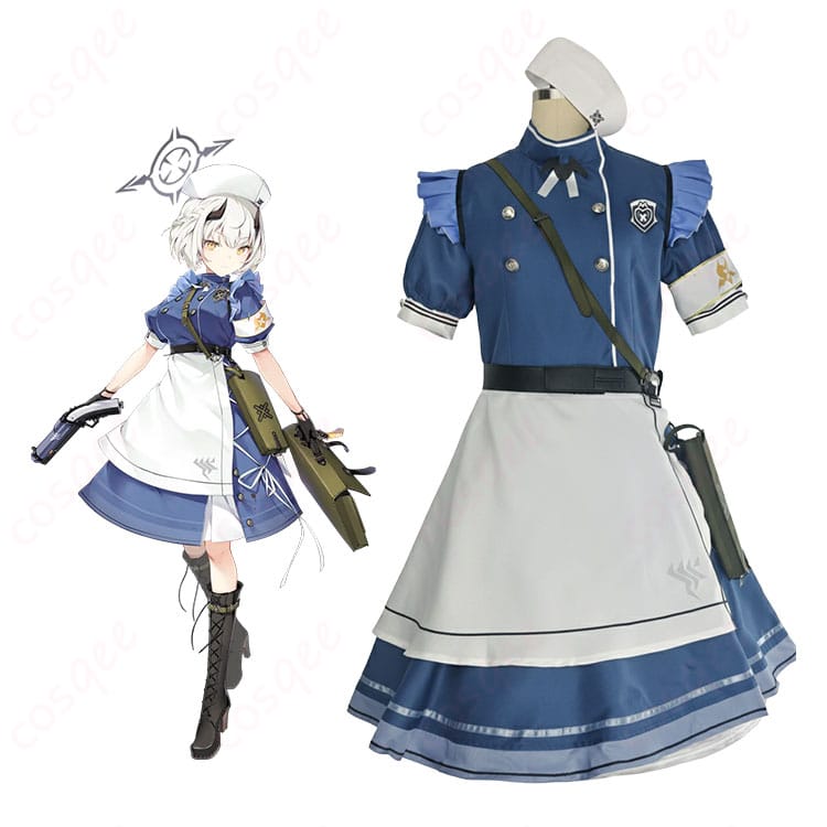 COSQEE ブルーアーカイブ 氷室セナ 学園制服風コスプレ衣装｜モデル着用の全身イメージ（正面）