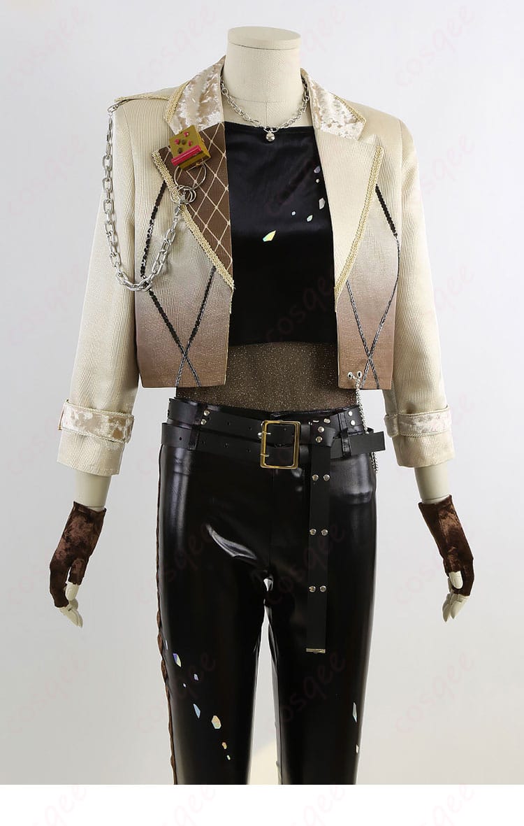 襟元とラペルの装飾ディテール。『あんさんぶるスターズ！！』クール系アイドル制服の衣襟デザイン拡大