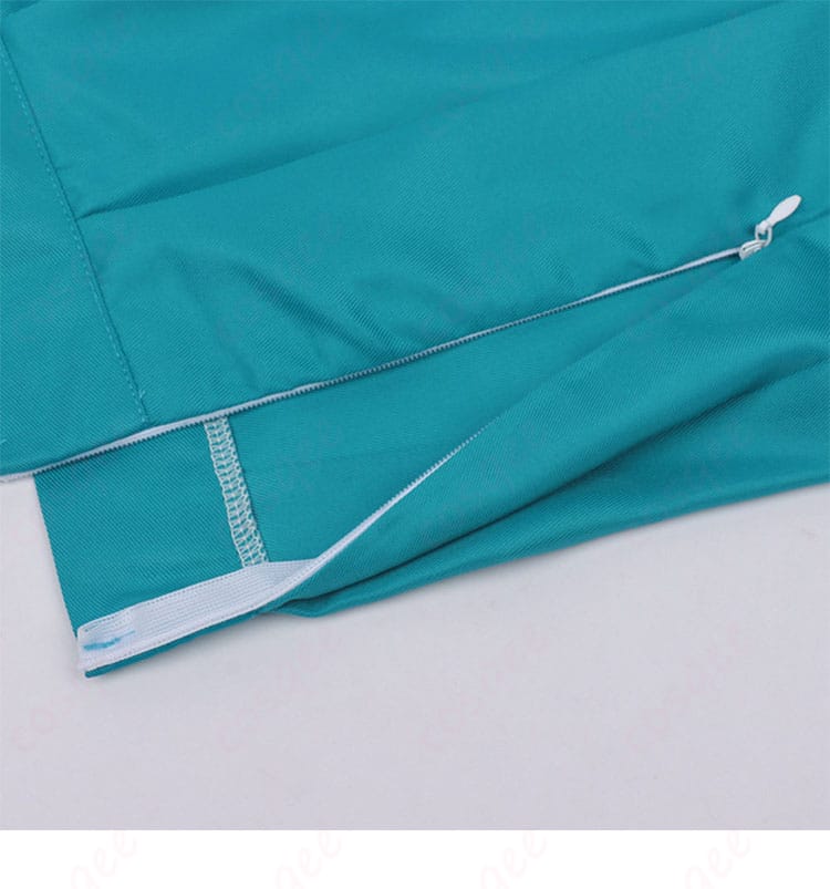 超かぐや姫！酒寄彩葉 学園制服スカートのファスナー部ディテール