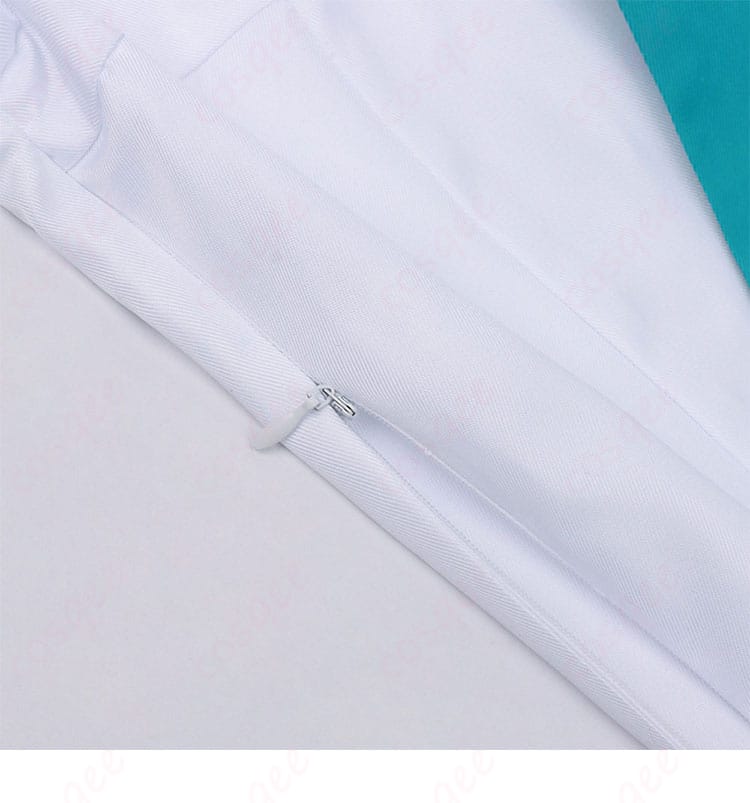 超かぐや姫！酒寄彩葉 学園制服トップスのファスナー部ディテール