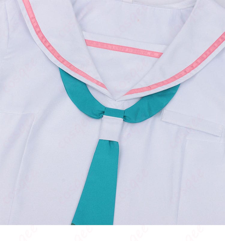 超かぐや姫！酒寄彩葉 学園制服のスカーフ結び部分のディテール