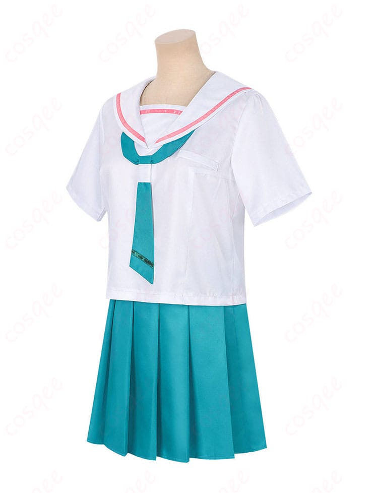 超かぐや姫！酒寄彩葉 学園制服コスプレ衣装の側面シルエット