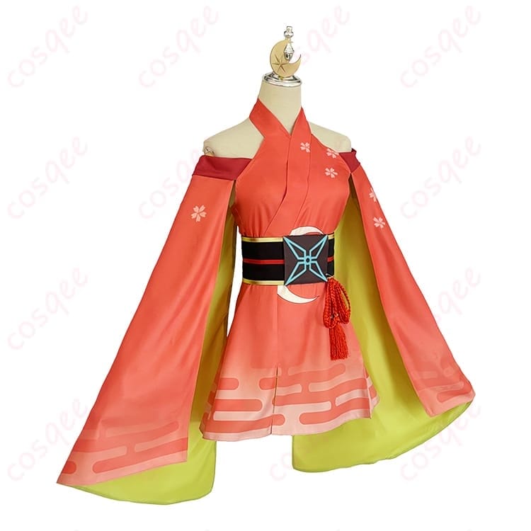 かぐや姫モチーフの和風コスプレ衣装｜軽やか通気・着脱ラク・4点セット S〜XXL - 2枚目の画像