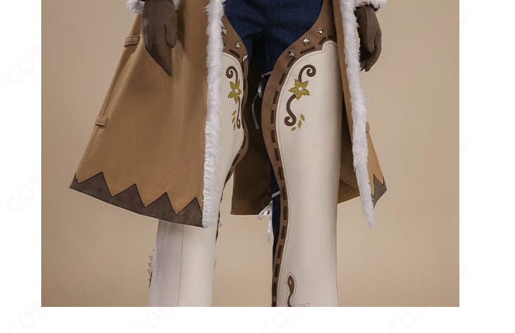 第五人格 カウボーイ『春の便り』ズボンの装飾ディテール。サイドの意匠と生地感を強調。