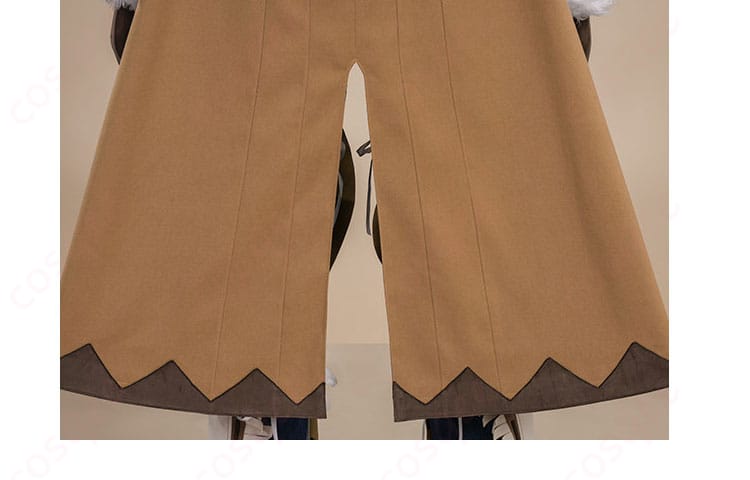 第五人格 カウボーイ『春の便り』コート裾の装飾ディテール。エッジの形状と配色コントラスト。