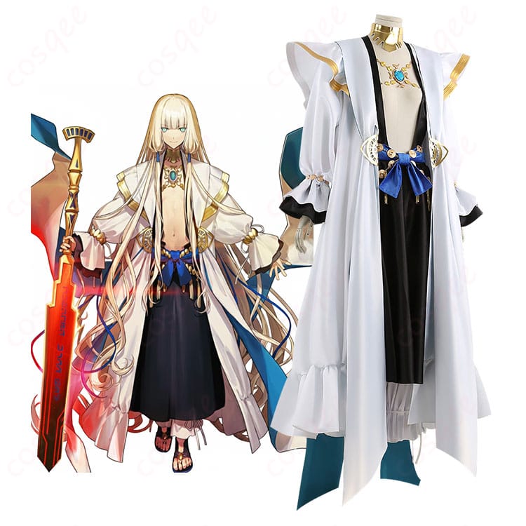 モデル着用のキャプテン・ネモ第3段階コスプレ衣装。コートと装飾を含むフルセットの全身イメージ。