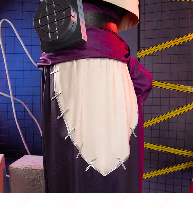 ガチアクタ ジャバー・ウォンガー コスプレ衣装のズボン側面装飾。切替とラインで全体のバランスを整えます。