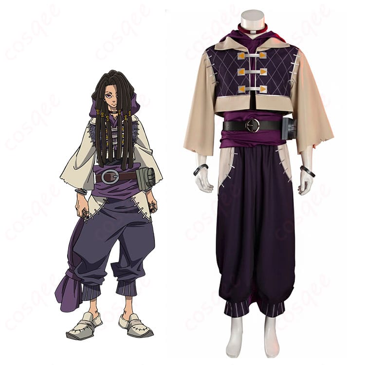 ガチアクタ ジャバー・ウォンガー コスプレ衣装の着用イメージ。コート・トップス・ズボンの全身コーデでクールな雰囲気を再現。