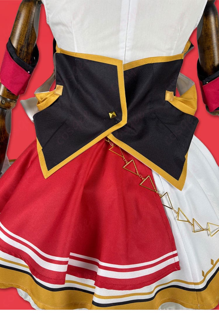 ホロライブ 百鬼あやめ アイドル衣装の腰封装飾ディテール。質感とステッチの整い。