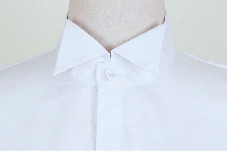 襟周りの形状と生地感が分かる近接写真