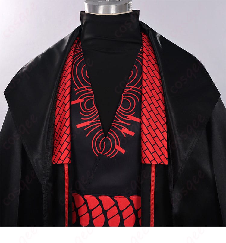 衣襟の装飾アップ（縁取りとステッチ）